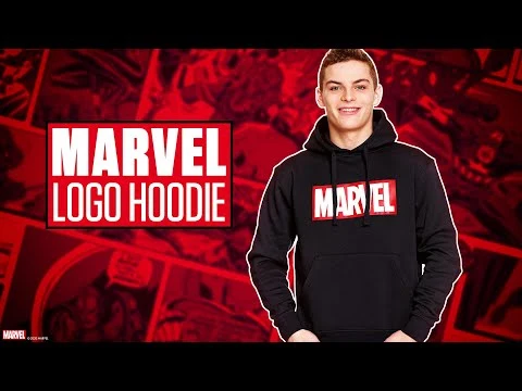 Marvel Logo Hoodie – Black