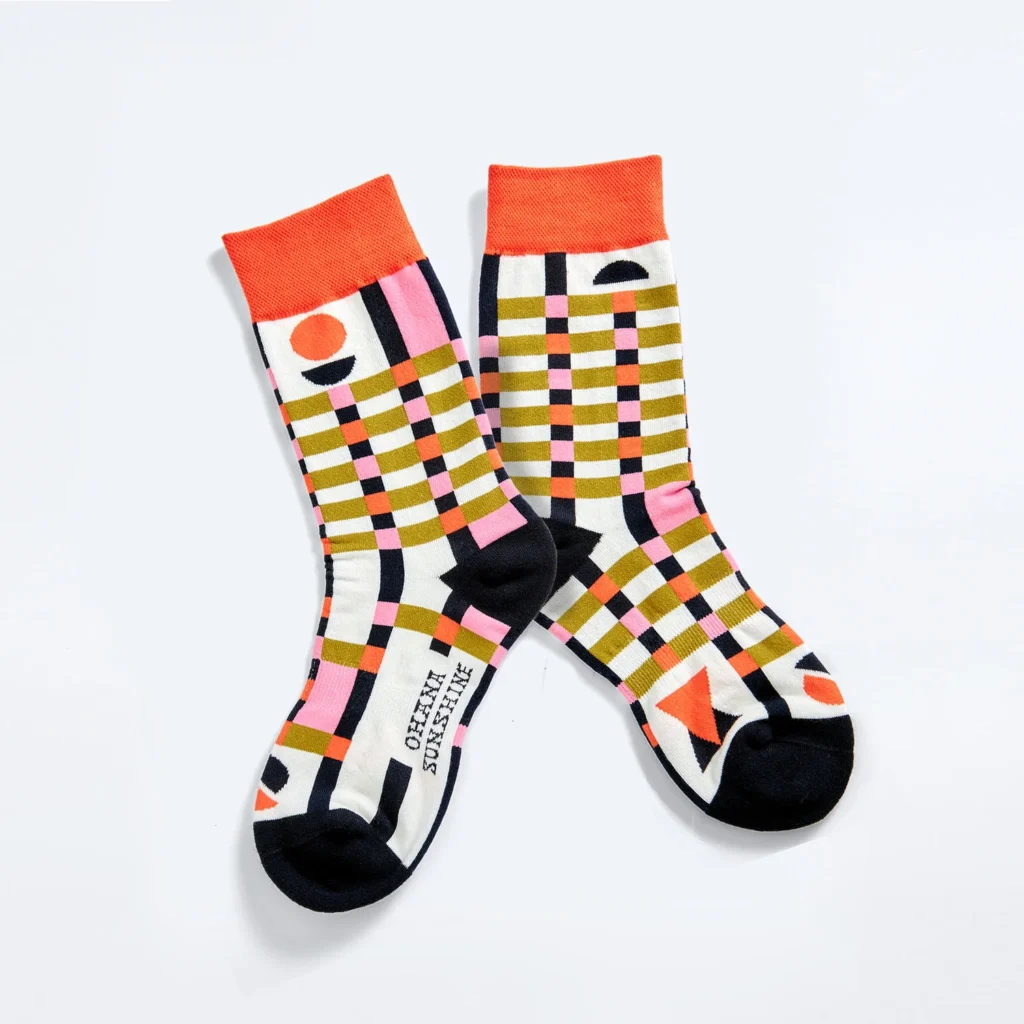 Bauhaus Geometric Art Crew Socks